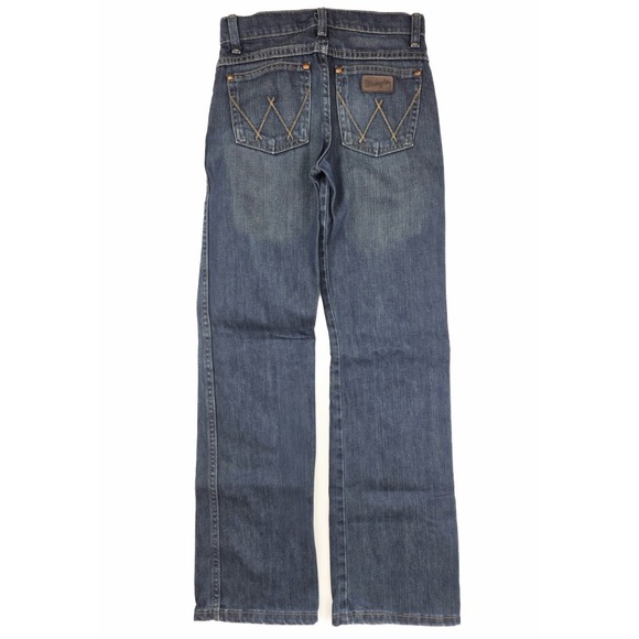 Wrangler Retro Slim Fit Relaxed Boot Cut Denim Jeans Boy's Size 12 - 25x30 - Picture 2 of 5
